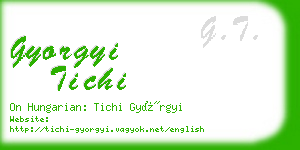 gyorgyi tichi business card